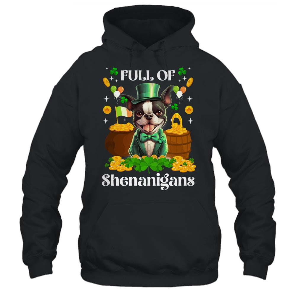 Full Of Shenanigans Boston Terrier St Patrick's Day Dog Shirt & Tank Top | siriusteestore