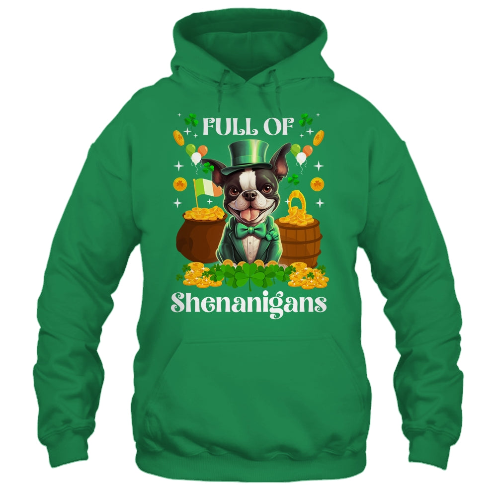Full Of Shenanigans Boston Terrier St Patrick's Day Dog Shirt & Tank Top | siriusteestore