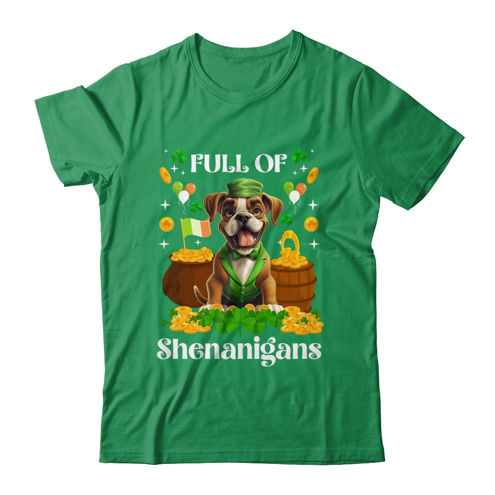 Full Of Shenanigans Boxer St Patrick's Day Dog Shirt & Tank Top | siriusteestore
