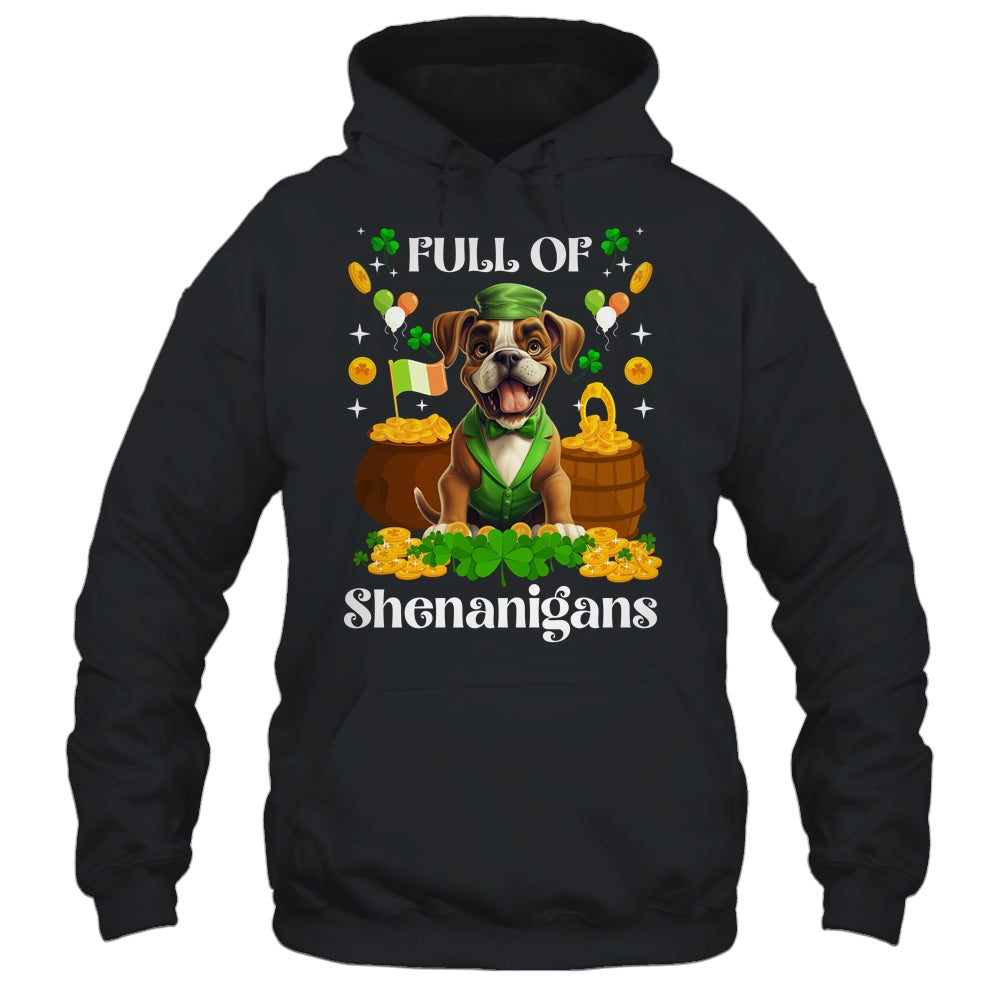 Full Of Shenanigans Boxer St Patrick's Day Dog Shirt & Tank Top | siriusteestore