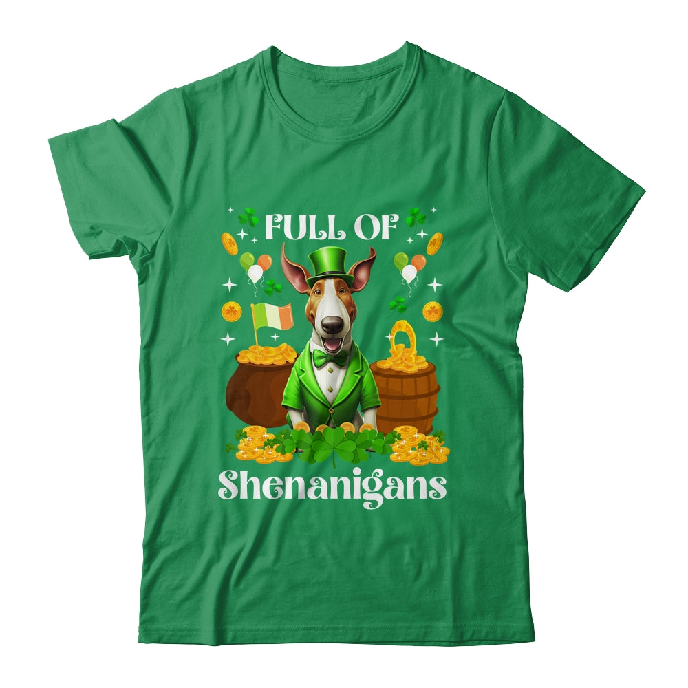 Full Of Shenanigans Bull Terrier St Patrick's Day Dog Shirt & Tank Top | siriusteestore