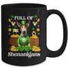 Full Of Shenanigans Bull Terrier St Patrick's Day Dog Mug | siriusteestore