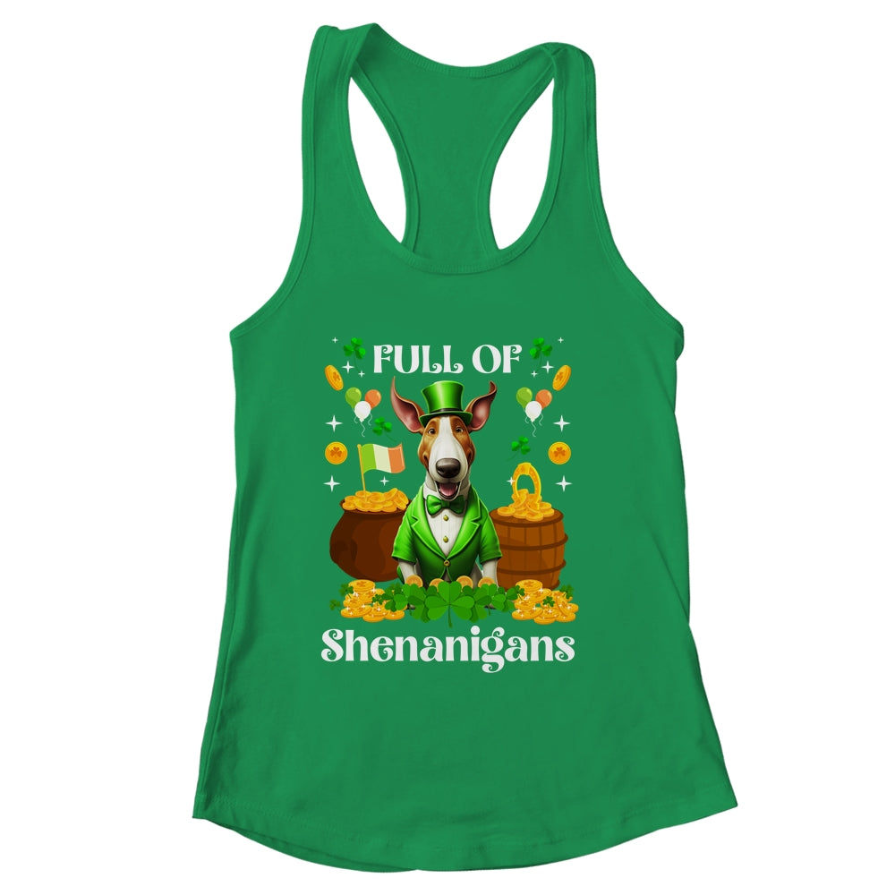 Full Of Shenanigans Bull Terrier St Patrick's Day Dog Shirt & Tank Top | siriusteestore