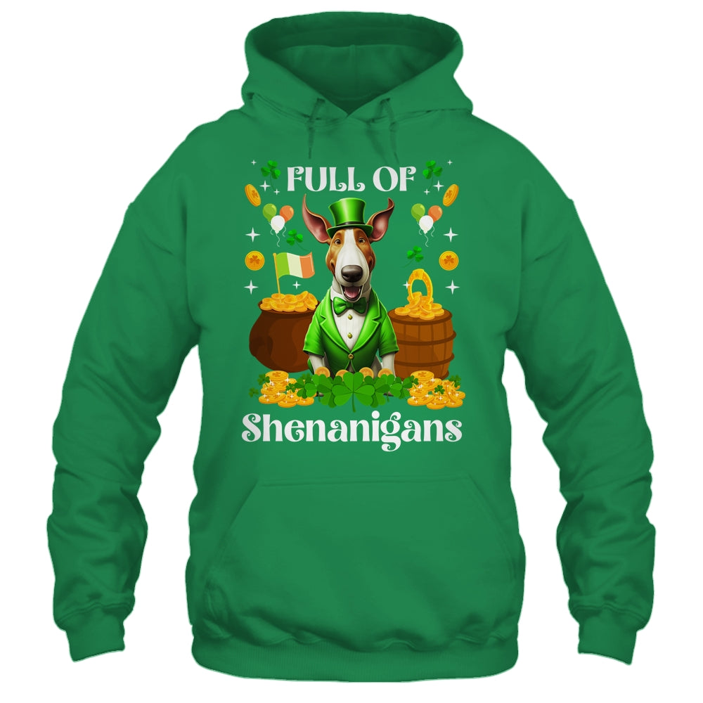 Full Of Shenanigans Bull Terrier St Patrick's Day Dog Shirt & Tank Top | siriusteestore