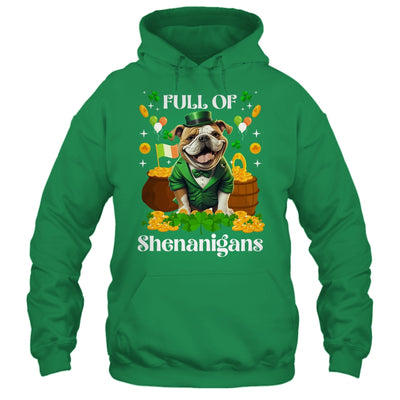 Full Of Shenanigans Bulldog St Patrick's Day Dog Shirt & Tank Top | siriusteestore