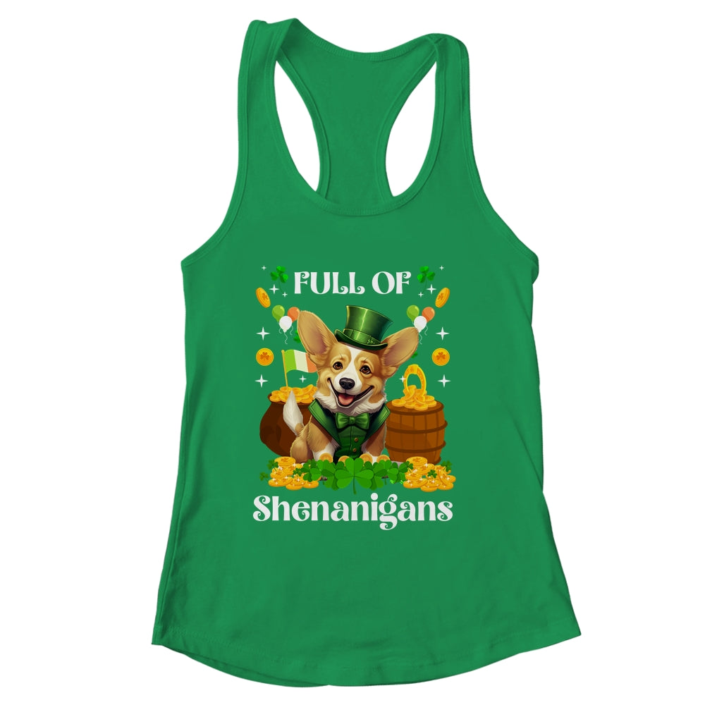 Full Of Shenanigans Corgi St Patrick's Day Dog Shirt & Tank Top | siriusteestore