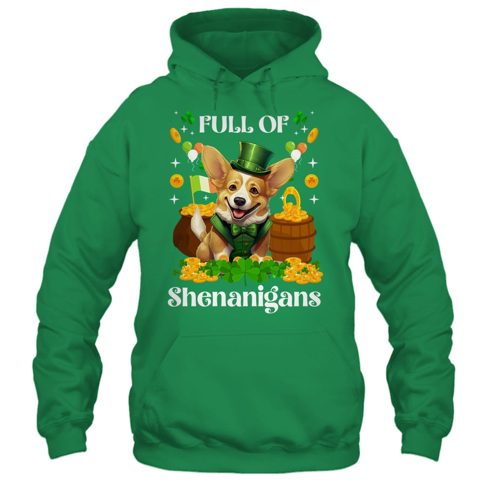 Full Of Shenanigans Corgi St Patrick's Day Dog Shirt & Tank Top | siriusteestore