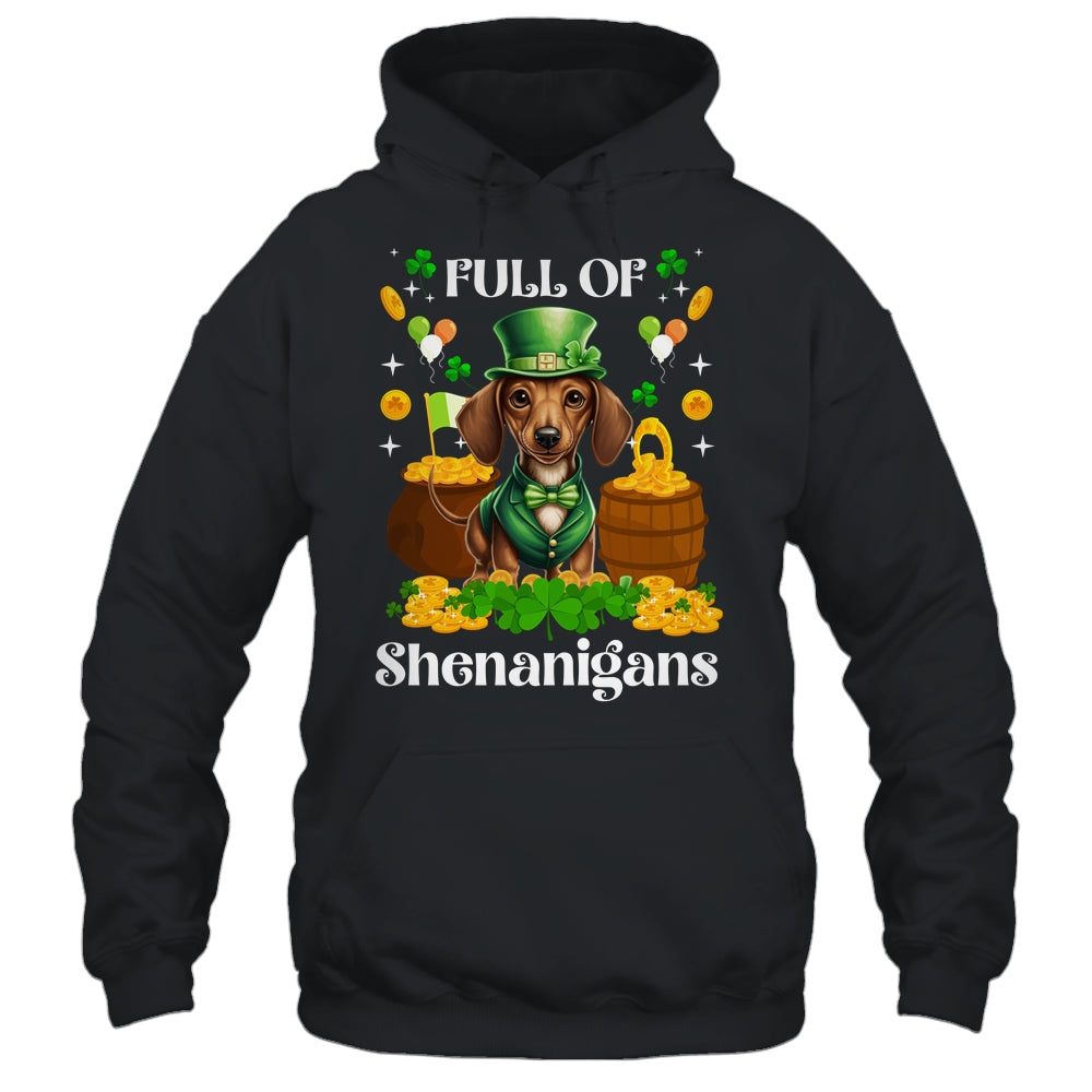 Full Of Shenanigans Dachshund St Patrick's Day Dog Shirt & Tank Top | siriusteestore