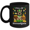Full Of Shenanigans German Shepherd St Patrick's Day Dog Mug | siriusteestore
