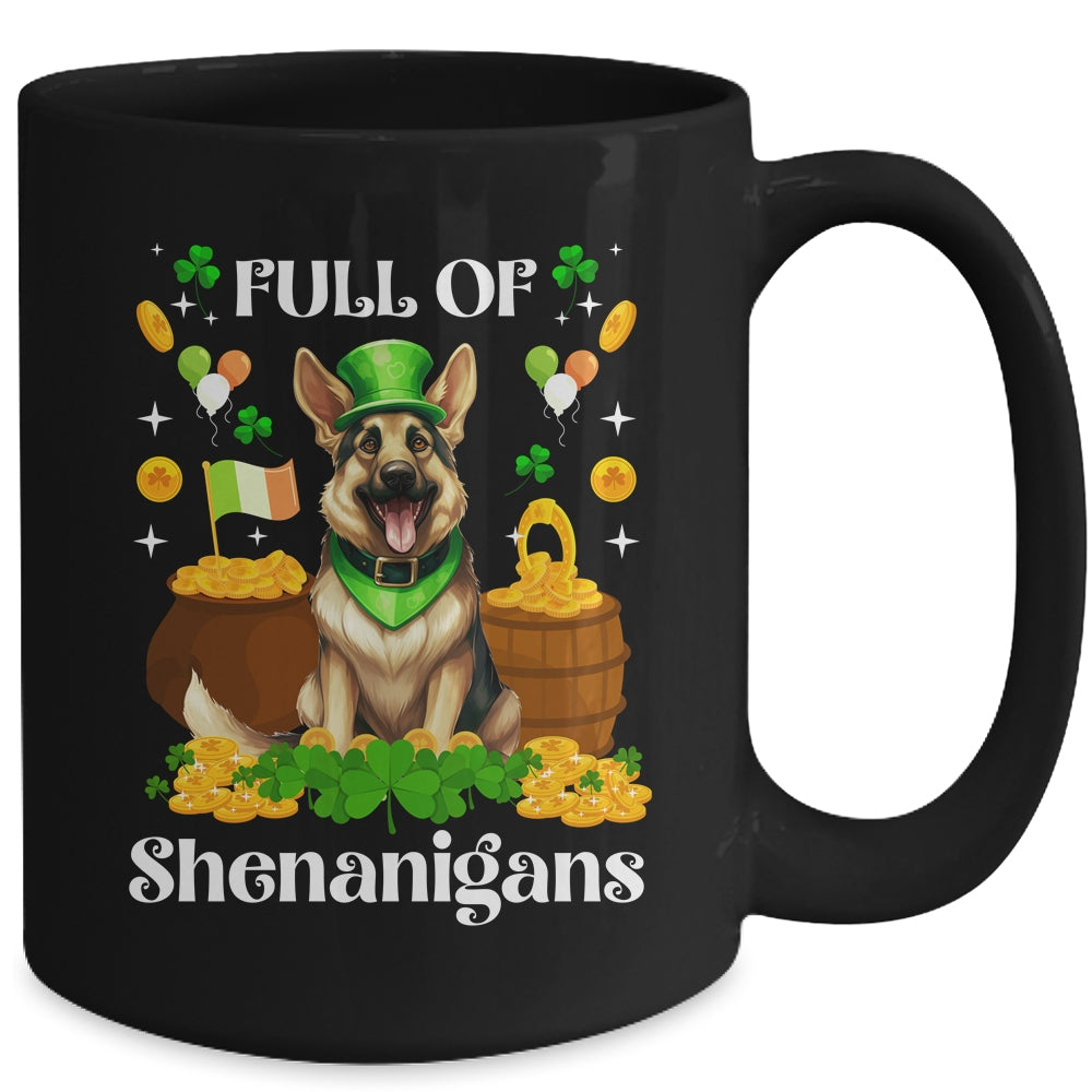 Full Of Shenanigans German Shepherd St Patrick's Day Dog Mug | siriusteestore