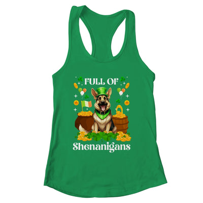 Full Of Shenanigans German Shepherd St Patrick's Day Dog Shirt & Tank Top | siriusteestore
