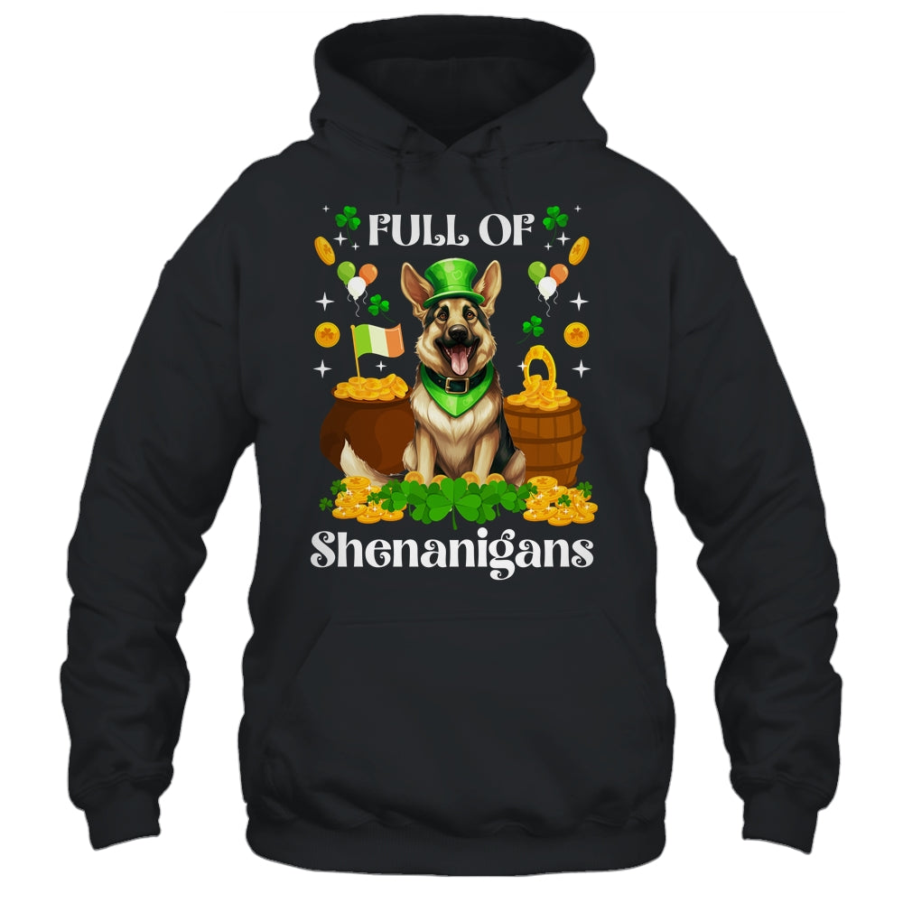 Full Of Shenanigans German Shepherd St Patrick's Day Dog Shirt & Tank Top | siriusteestore