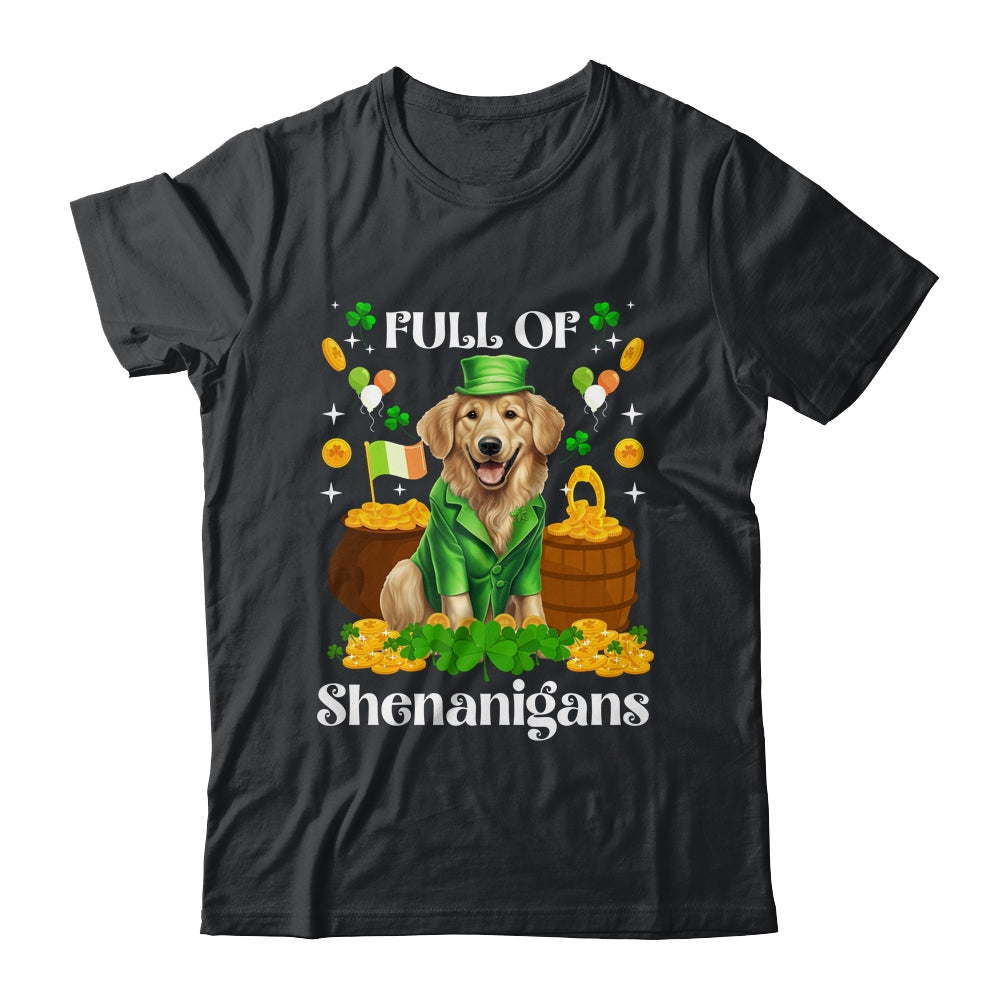 Full Of Shenanigans Golden Retriever St Patrick's Day Dog Shirt & Tank Top | siriusteestore