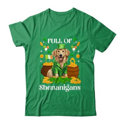 Full Of Shenanigans Golden Retriever St Patrick's Day Dog Shirt & Tank Top | siriusteestore