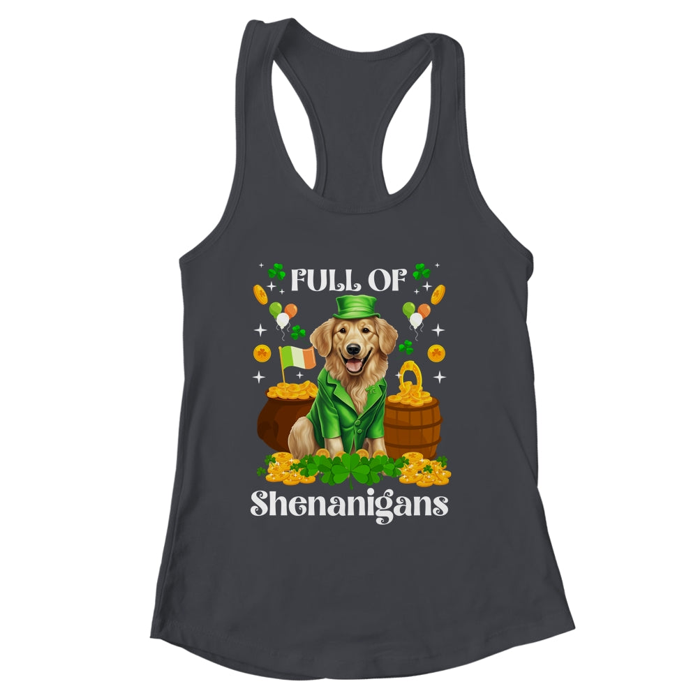 Full Of Shenanigans Golden Retriever St Patrick's Day Dog Shirt & Tank Top | siriusteestore