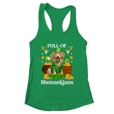 Full Of Shenanigans Golden Retriever St Patrick's Day Dog Shirt & Tank Top | siriusteestore