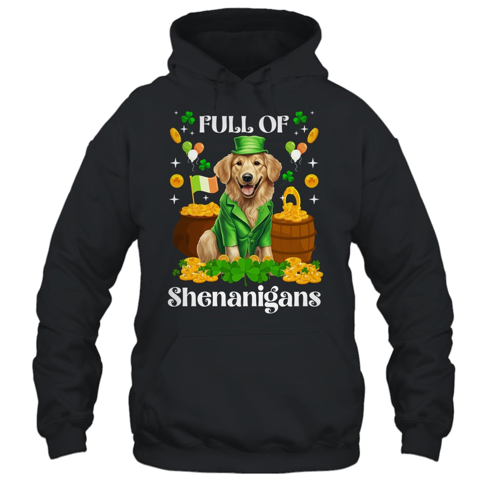 Full Of Shenanigans Golden Retriever St Patrick's Day Dog Shirt & Tank Top | siriusteestore