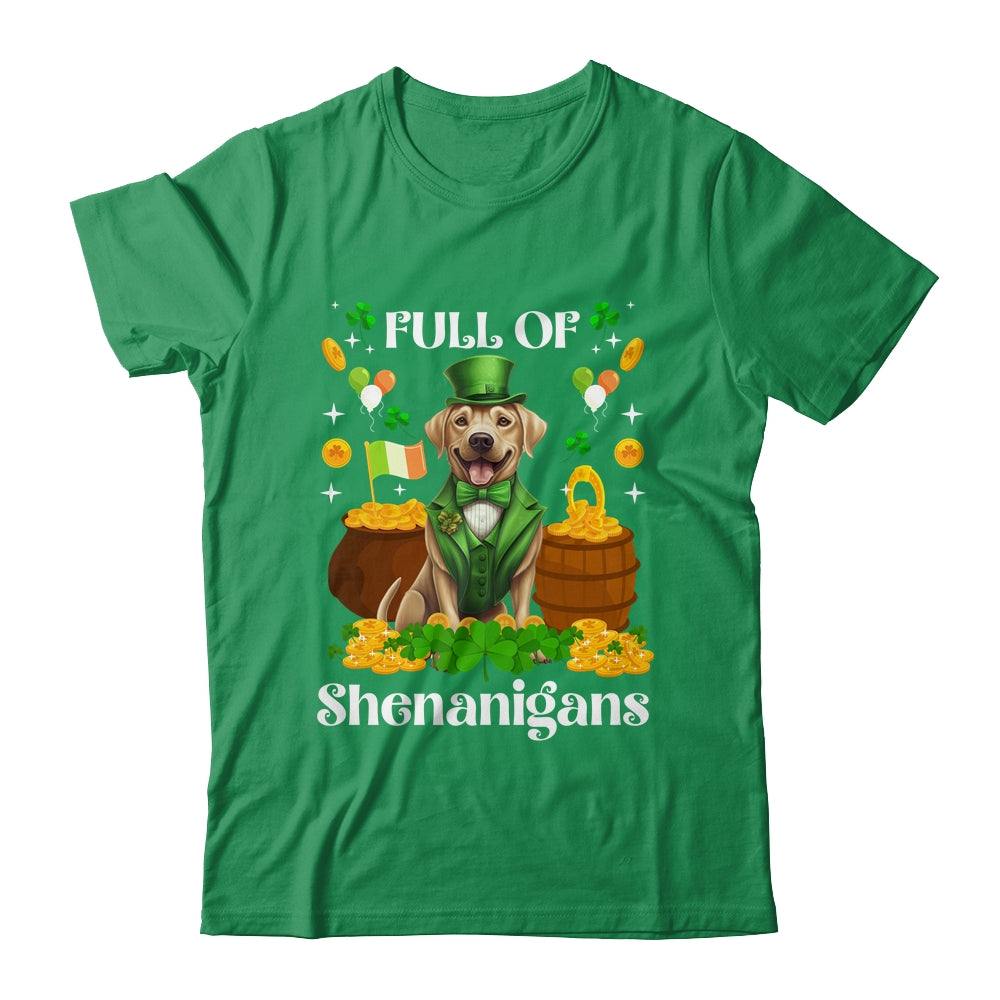 Full Of Shenanigans Labrador St Patrick's Day Dog Shirt & Tank Top | siriusteestore