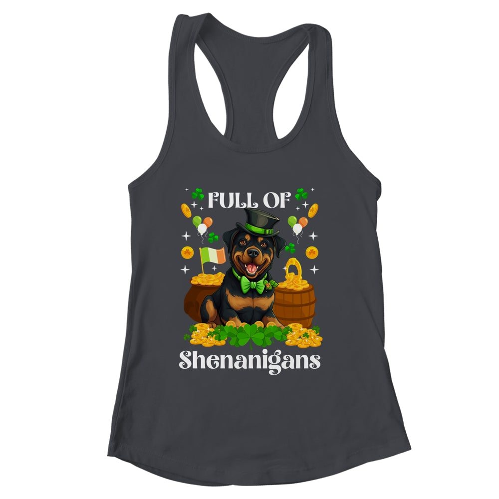Full Of Shenanigans Rottweiler St Patrick's Day Dog Shirt & Tank Top | siriusteestore