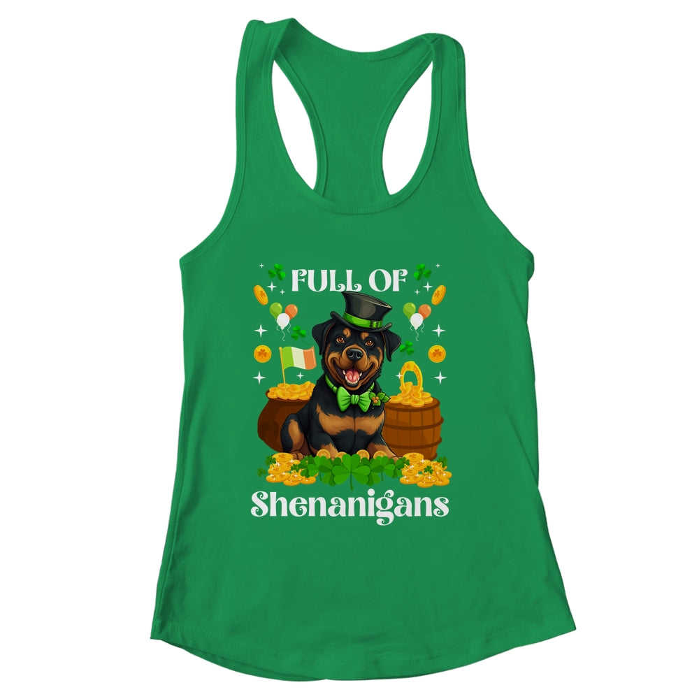 Full Of Shenanigans Rottweiler St Patrick's Day Dog Shirt & Tank Top | siriusteestore