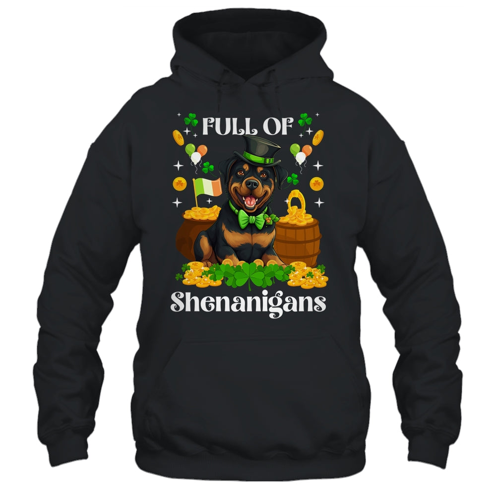 Full Of Shenanigans Rottweiler St Patrick's Day Dog Shirt & Tank Top | siriusteestore