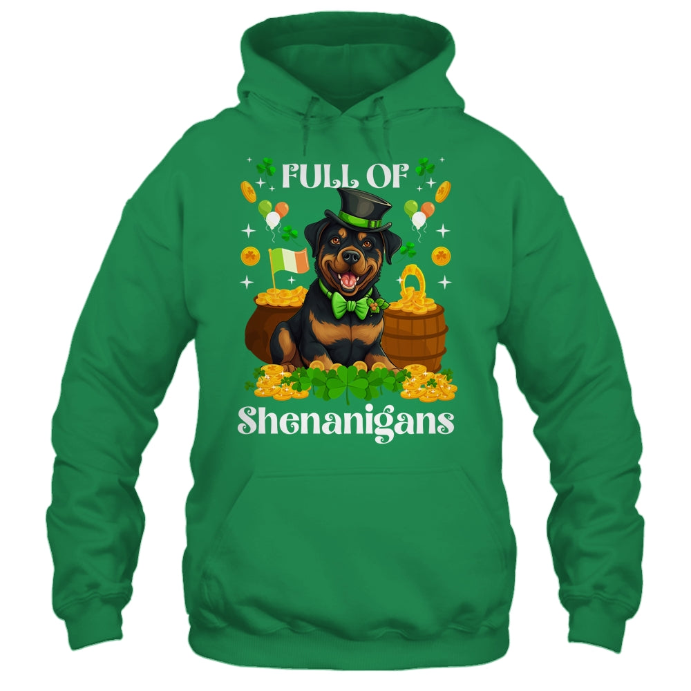 Full Of Shenanigans Rottweiler St Patrick's Day Dog Shirt & Tank Top | siriusteestore