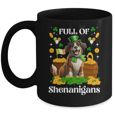Full Of Shenanigans Saint Bernard St Patrick's Day Dog Mug | siriusteestore