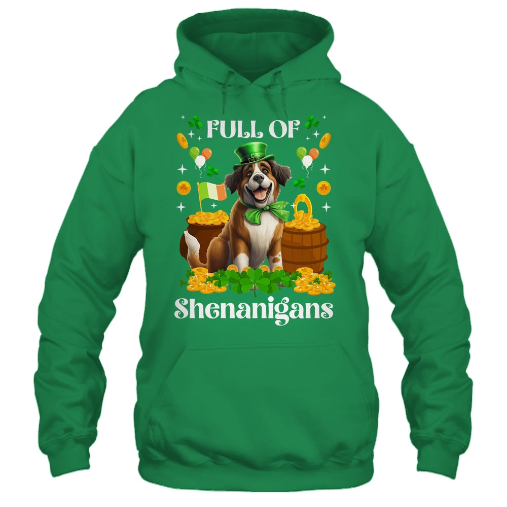 Full Of Shenanigans Saint Bernard St Patrick's Day Dog Shirt & Tank Top | siriusteestore