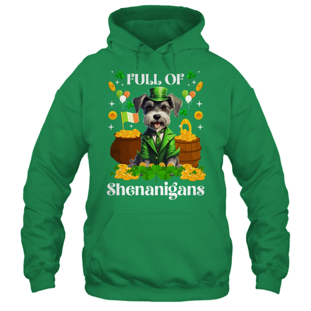 Full Of Shenanigans Schnauzer St Patrick's Day Dog Shirt & Tank Top | siriusteestore
