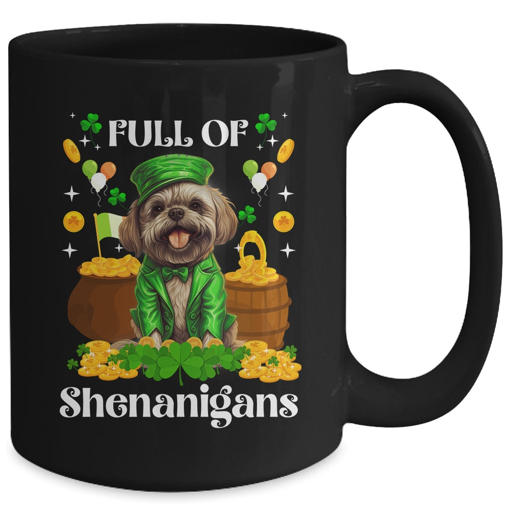 Full Of Shenanigans Shih Tzu St Patrick's Day Dog Mug | siriusteestore