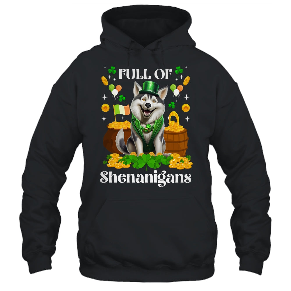 Full Of Shenanigans Siberian Husky St Patrick's Day Dog Shirt & Tank Top | siriusteestore