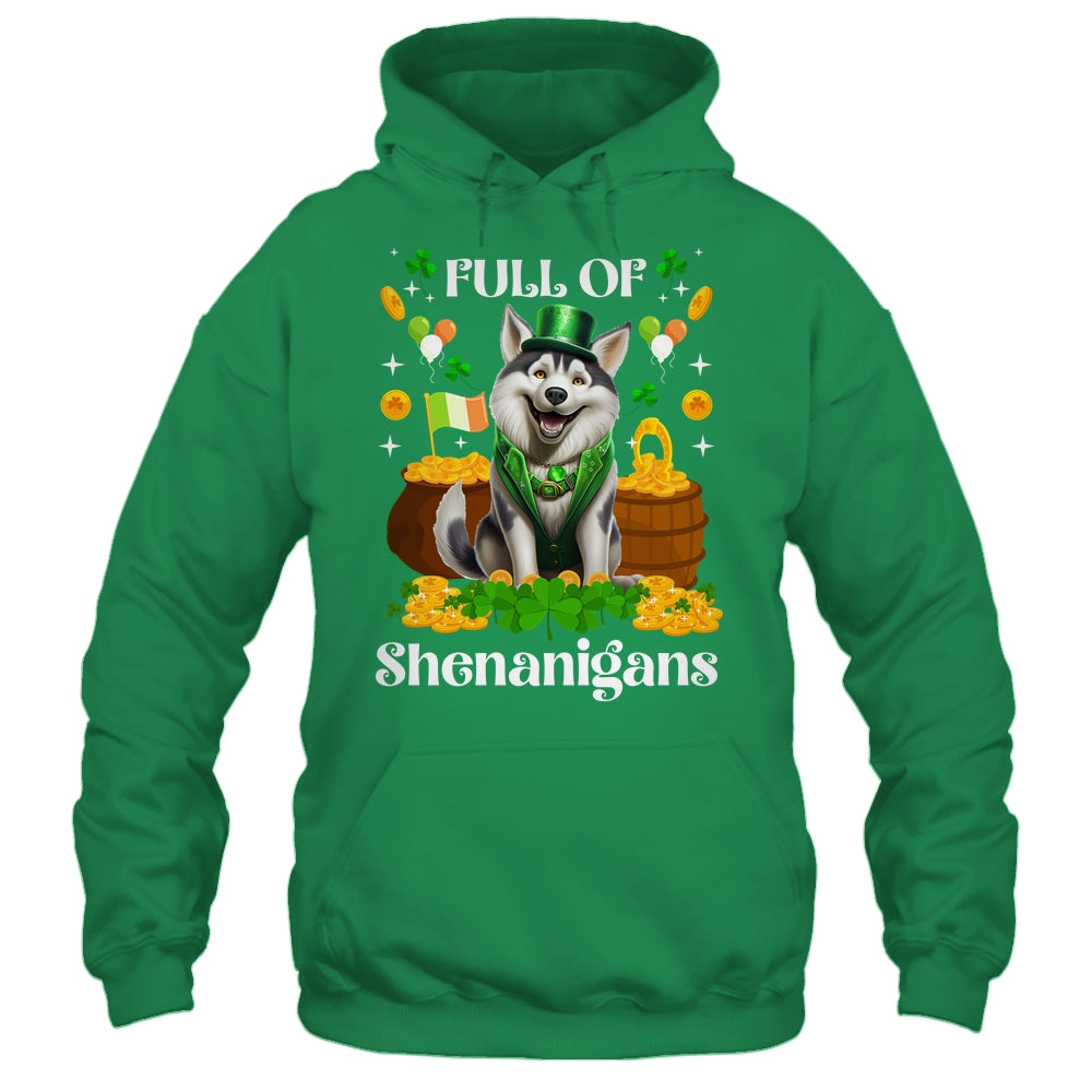 Full Of Shenanigans Siberian Husky St Patrick's Day Dog Shirt & Tank Top | siriusteestore