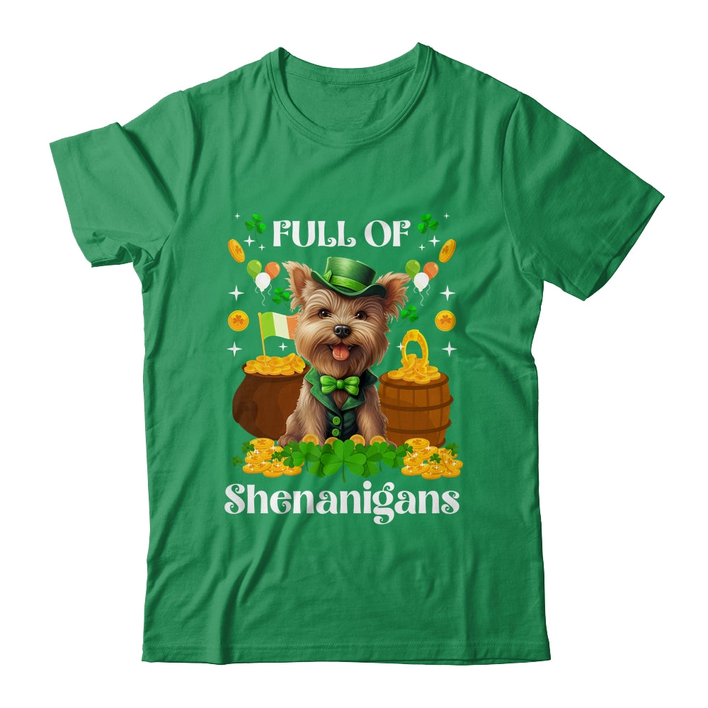 Full Of Shenanigans Yorkie St Patrick's Day Dog Shirt & Tank Top | siriusteestore