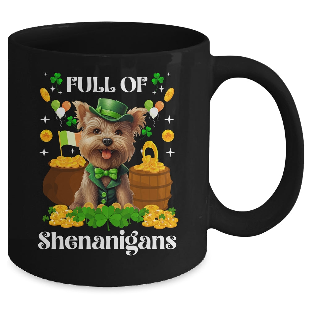 Full Of Shenanigans Yorkie St Patrick's Day Dog Mug | siriusteestore