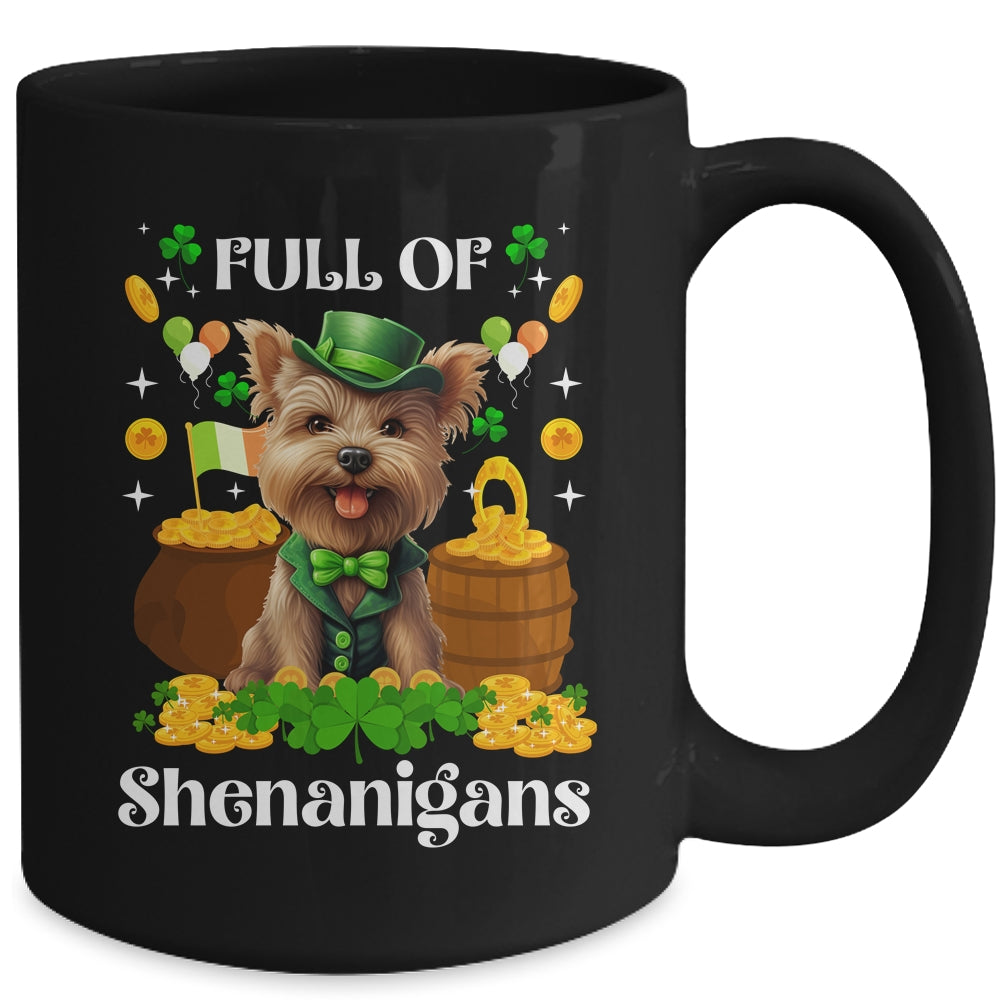 Full Of Shenanigans Yorkie St Patrick's Day Dog Mug | siriusteestore