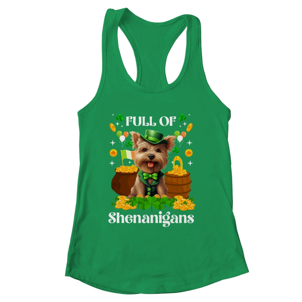 Full Of Shenanigans Yorkie St Patrick's Day Dog Shirt & Tank Top | siriusteestore