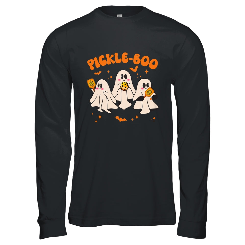 Fun Pickle-boo Ghost Playing Pickleball Halloween Paddleball Shirt & Hoodie | siriusteestore