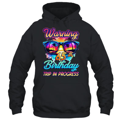 Funny 65 Years Old Warning 65th Birthday Trip In Progress Shirt & Tank Top | siriusteestore