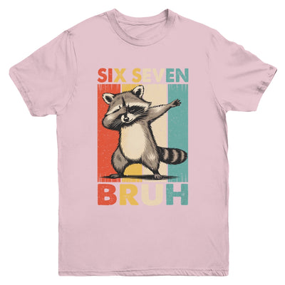 Funny 67 Meme Boys Kids 6 7 Dabbing Six Seven Bruh Raccoon Youth Shirt | siriusteestore