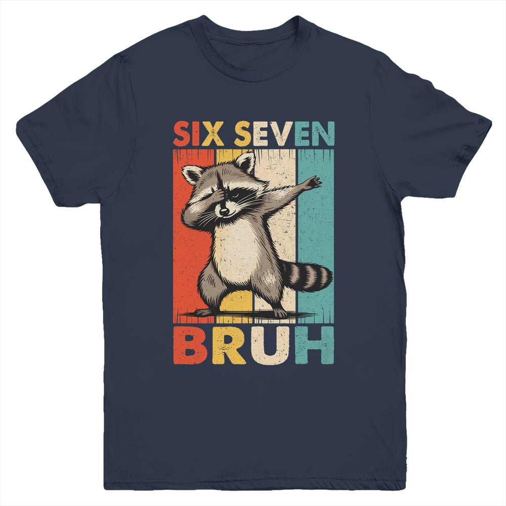 Funny 67 Meme Boys Kids 6 7 Dabbing Six Seven Bruh Raccoon Youth Shirt | siriusteestore