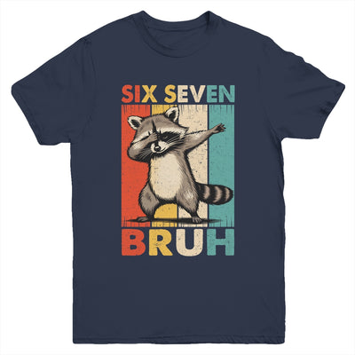Funny 67 Meme Boys Kids 6 7 Dabbing Six Seven Bruh Raccoon Youth Shirt | siriusteestore