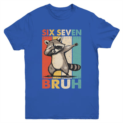 Funny 67 Meme Boys Kids 6 7 Dabbing Six Seven Bruh Raccoon Youth Shirt | siriusteestore