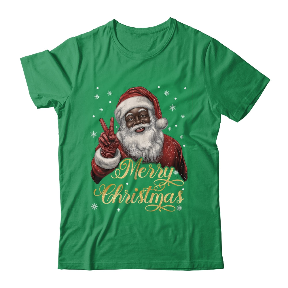 Funny African American Santa Christmas Family Matching Men Shirt & Sweatshirt | siriusteestore