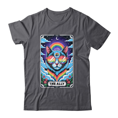 Funny Ally Cat Tarot Card Pride Sunglasses Gay Pride LGBTQ Shirt & Tank Top | siriusteestore