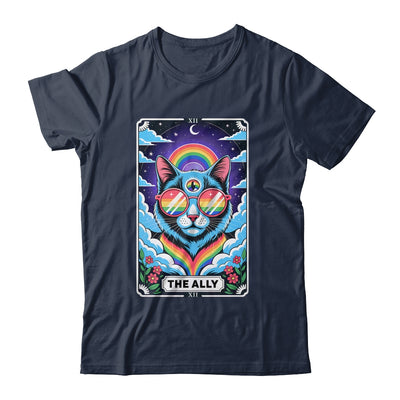 Funny Ally Cat Tarot Card Pride Sunglasses Gay Pride LGBTQ Shirt & Tank Top | siriusteestore