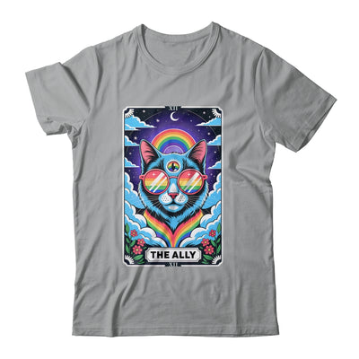 Funny Ally Cat Tarot Card Pride Sunglasses Gay Pride LGBTQ Shirt & Tank Top | siriusteestore