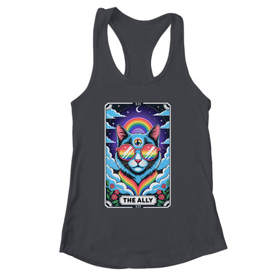 Funny Ally Cat Tarot Card Pride Sunglasses Gay Pride LGBTQ Shirt & Tank Top | siriusteestore