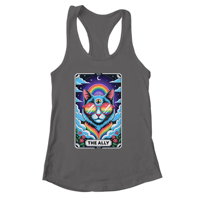 Funny Ally Cat Tarot Card Pride Sunglasses Gay Pride LGBTQ Shirt & Tank Top | siriusteestore