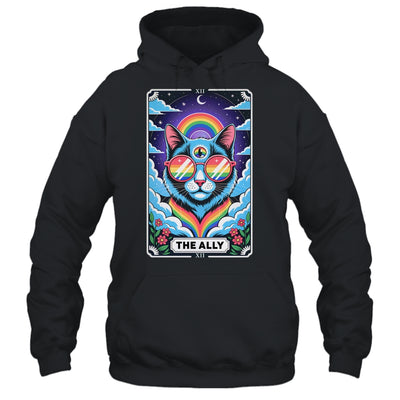 Funny Ally Cat Tarot Card Pride Sunglasses Gay Pride LGBTQ Shirt & Tank Top | siriusteestore