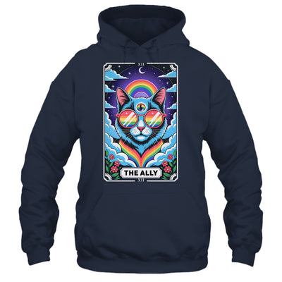 Funny Ally Cat Tarot Card Pride Sunglasses Gay Pride LGBTQ Shirt & Tank Top | siriusteestore